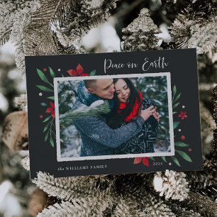 Bright Boughs   Peace On Earth Photo Holiday Card