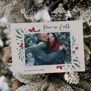 Bright Boughs   Peace On Earth Photo Holiday Card