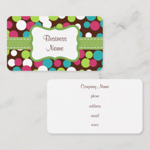 Bright Bouncing Dots Business Card