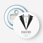 Bright Bow Tie Tuxedo "Groom" Personalized Bottle Opener<br><div class="desc">Fun personalized wedding party favours design.</div>