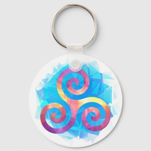 Bright breton triskel keychain (Front)
