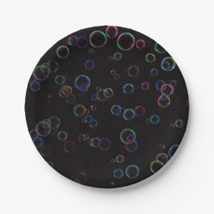 Bright bubbles paper plate