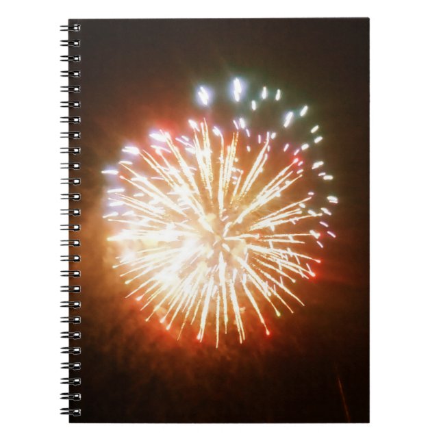 Bright Burst fireworks photo notebook (Front)