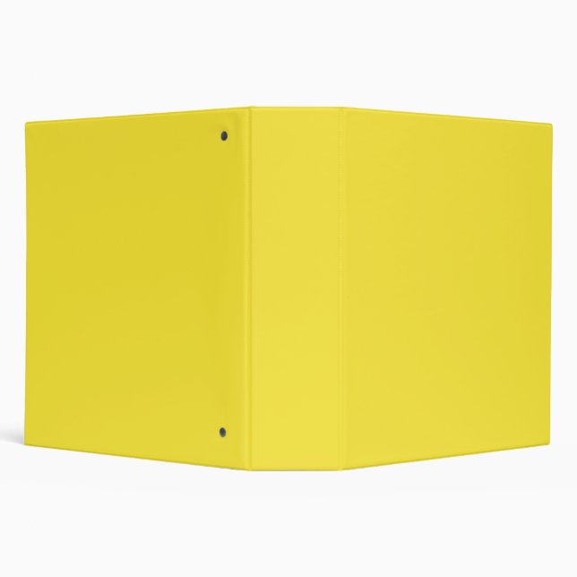 Bright Butter Yellow Binder with 3-Ring Design (Background)