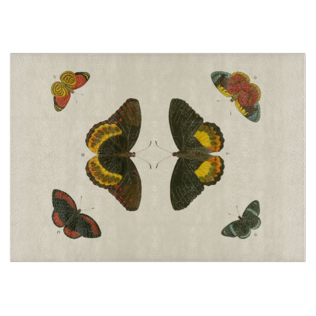 Bright Butterflies by Pieter Cramer Cutting Board (Front)