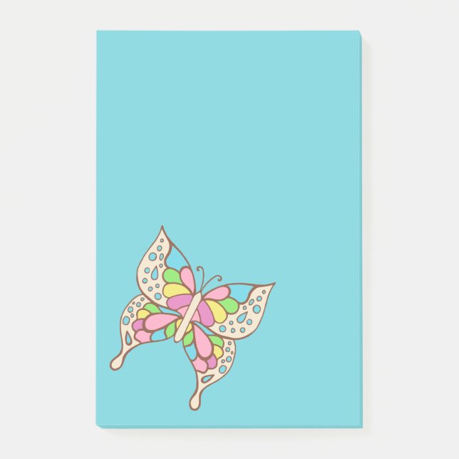 Bright Butterfly Post It Notes  (Front)