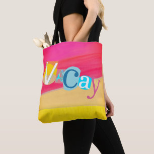 Bright Candy Coloured Retro Vacay Mode Tote Bag