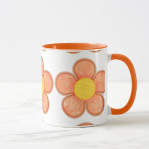 Bright Cantelope Summer Flower Mug