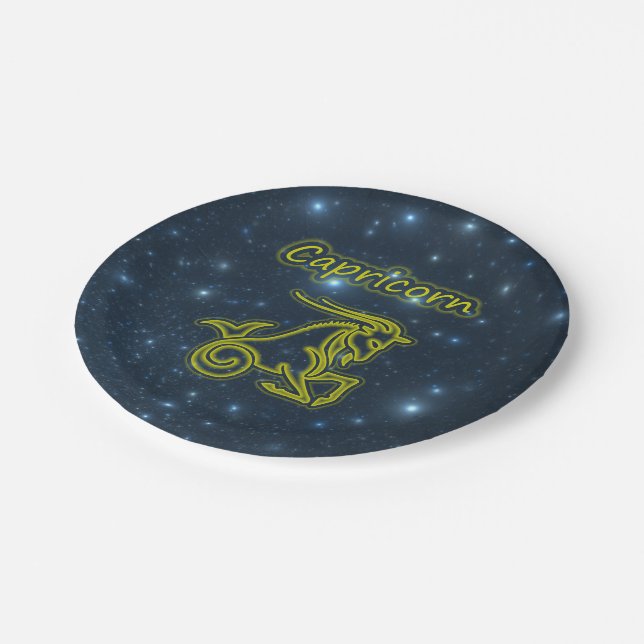 Bright Capricorn Paper Plate (Angled)