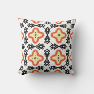 Bright Carpet: Ethnic Aztec Ornament Throw Pillow