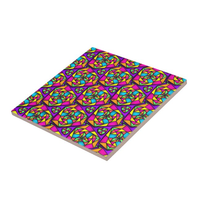 Bright Ceramic Accent Tile - great for kids! (Side)