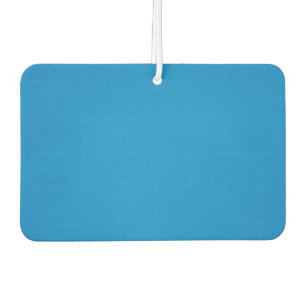 Bright Cerulean Blue with Grainy Texture Car Air Freshener