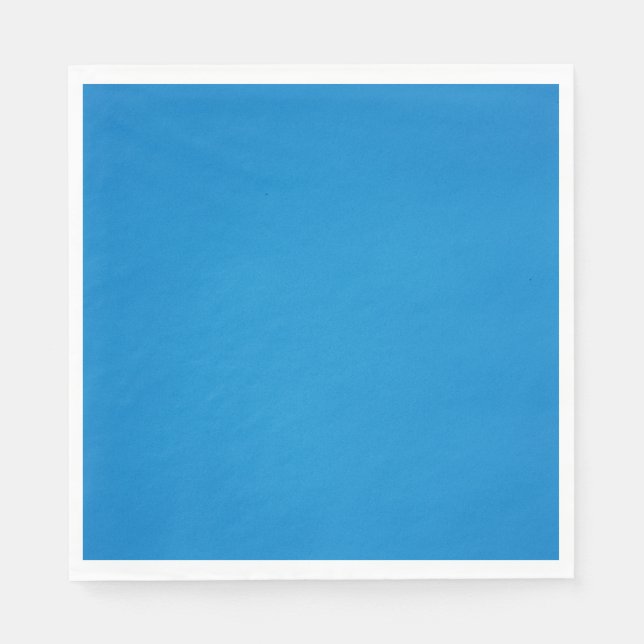 Bright Cerulean Blue with Grainy Texture Napkin (Front)
