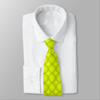 Bright Chartreuse Dotted Mens Tie
