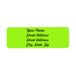 Bright Chartreuse Green Return Address Sticker