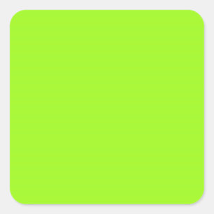 Bright Chartreuse Green Square Sticker