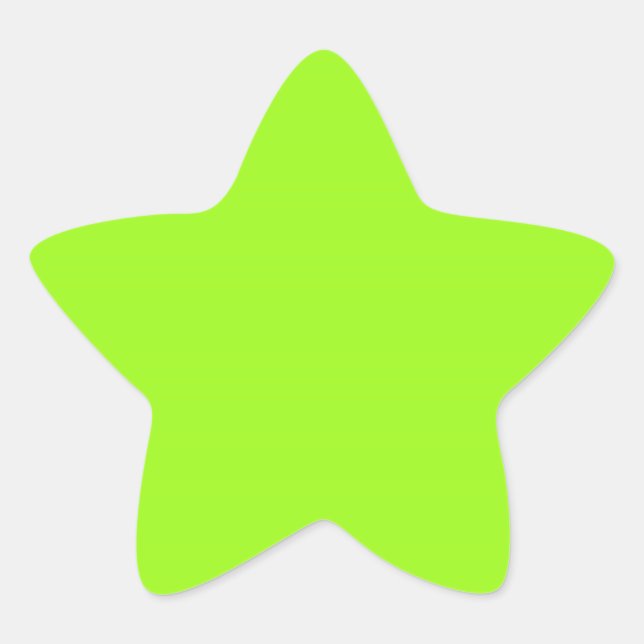 Bright Chartreuse Green Star Sticker (Front)