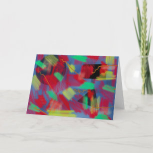 Bright & Cheerful Abstract Digital Art Blank Card