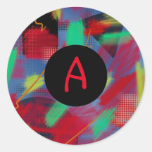 Bright & Cheerful Abstract Digital Art Monogram