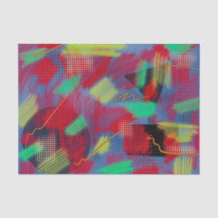 Bright & Cheerful Abstract Digital Art Tissue Paper