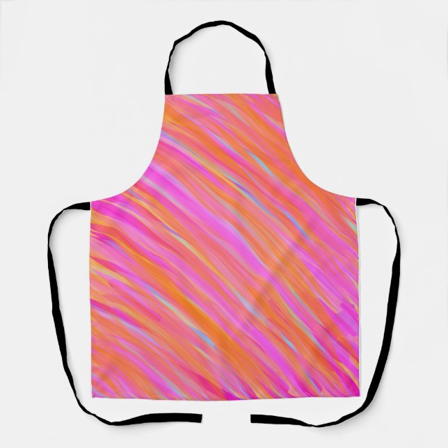 Bright Cheerful Colourful Fun Bold Pattern Apron (Front)