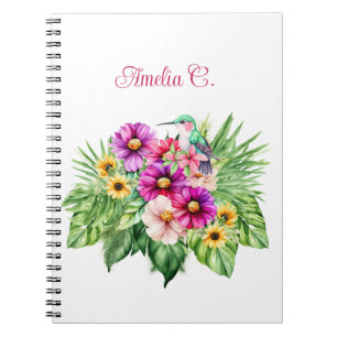 Bright Cheerful Sunflowers & Tropical Notebook