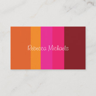 Bright & Cheery Colour Block Business Cards
