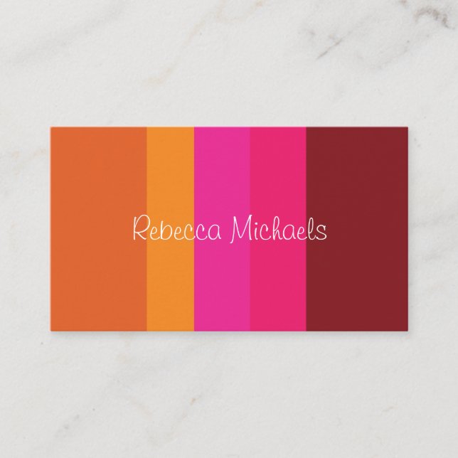 Bright & Cheery Colour Block Business Cards (Front)