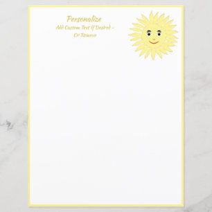 Bright & Cheery Smiling Summer Sun Personalized
