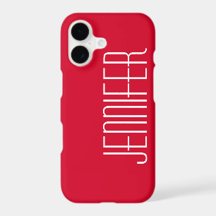 Bright Cherry Red , Personalized Jumbo Custom Name