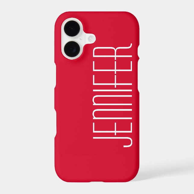 Bright Cherry Red , Personalized Jumbo Custom Name (Back)