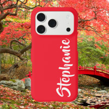Bright Cherry Red , Personalized Jumbo Custom Name