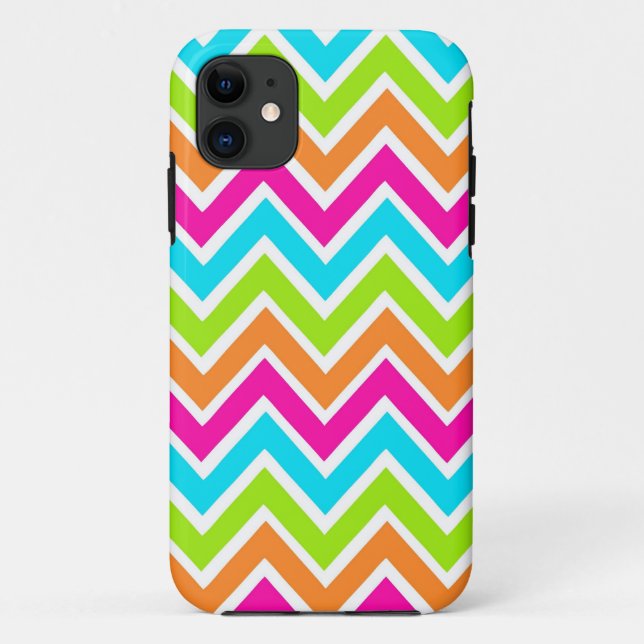 Bright Chevron Designer Zig Zag Pattern Case-Mate iPhone Case (Back)