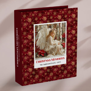 Bright Christmas Angel Red Poinsettia album Binder