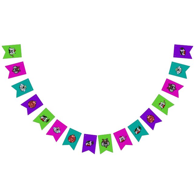 Bright Christmas Banner with Holiday Critters (All)