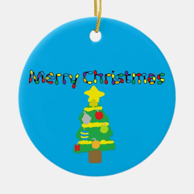 Bright Christmas Ceramic Ornament (Front)