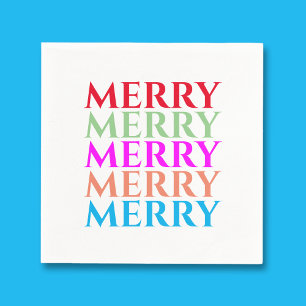 Bright Christmas Merry Napkins