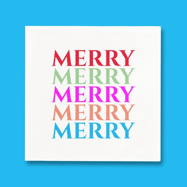 Bright Christmas Merry Napkins (Creator Uploaded)
