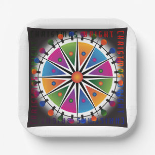 Bright Christmas Paper Plates