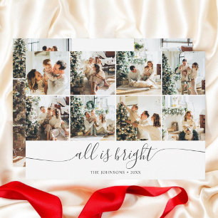 Bright Christmas Script Photo Holiday Card