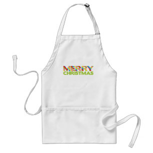 Bright Christmas Stripes Personalized Apron