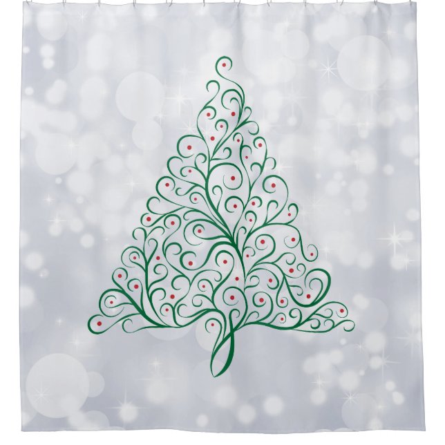 Bright Christmas Tree Scroll in Red and Green (Front)
