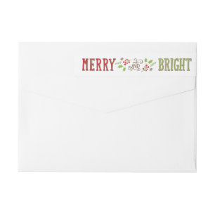 Bright Christmas Wraparound Address Label