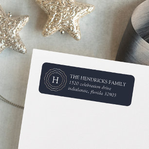 Bright Circle Monogram Return Address