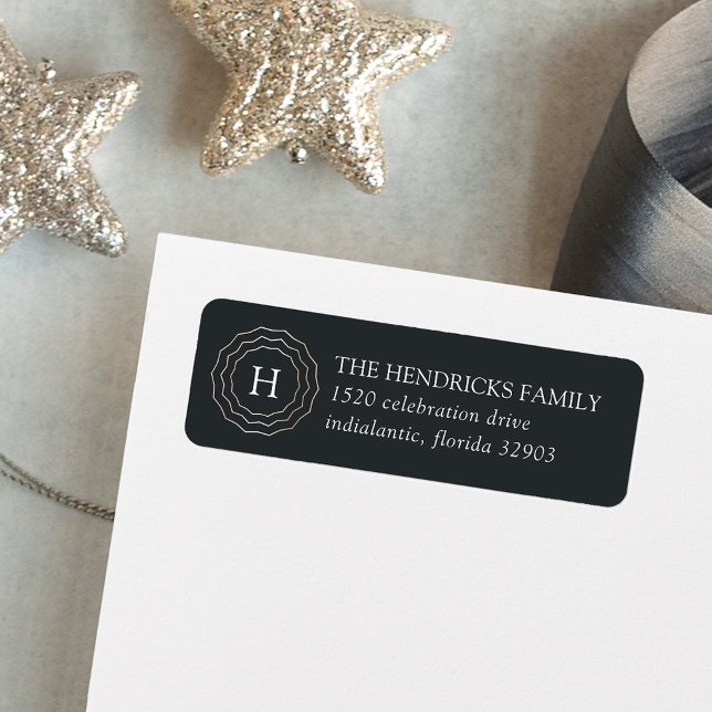 Bright Circle Monogram Return Address (Creator Uploaded)