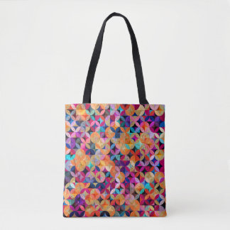 Bright Circles Abstract Vintage Background Tote Bag
