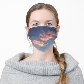 Bright Clouds Blue Ombre Sky Sunset Cloth Face Mask