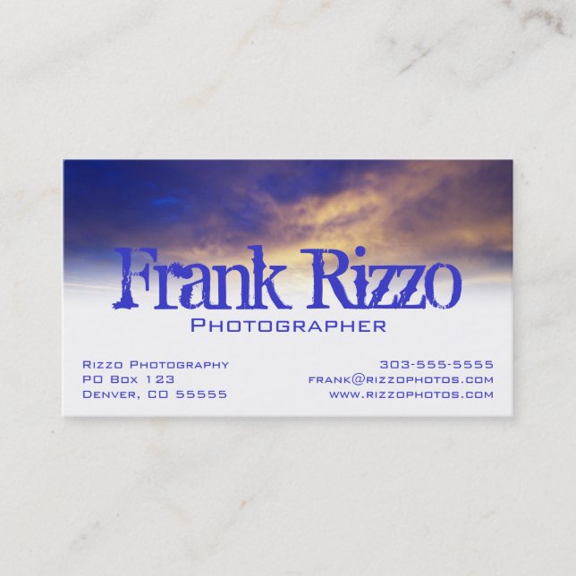 Bright Clouds Profile Card (Front)