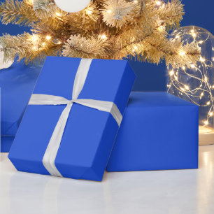 Bright Cobalt Blue Plain Solid Color  Wrapping Paper