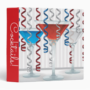 Bright cocktail and ribbon binder